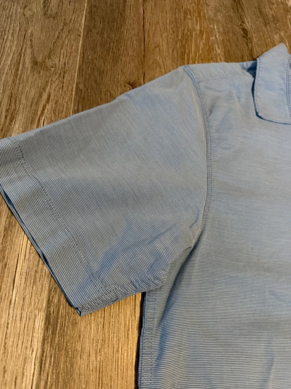 The North Face Men's Pale Blue Short-Sleeve Button-Down Shirt